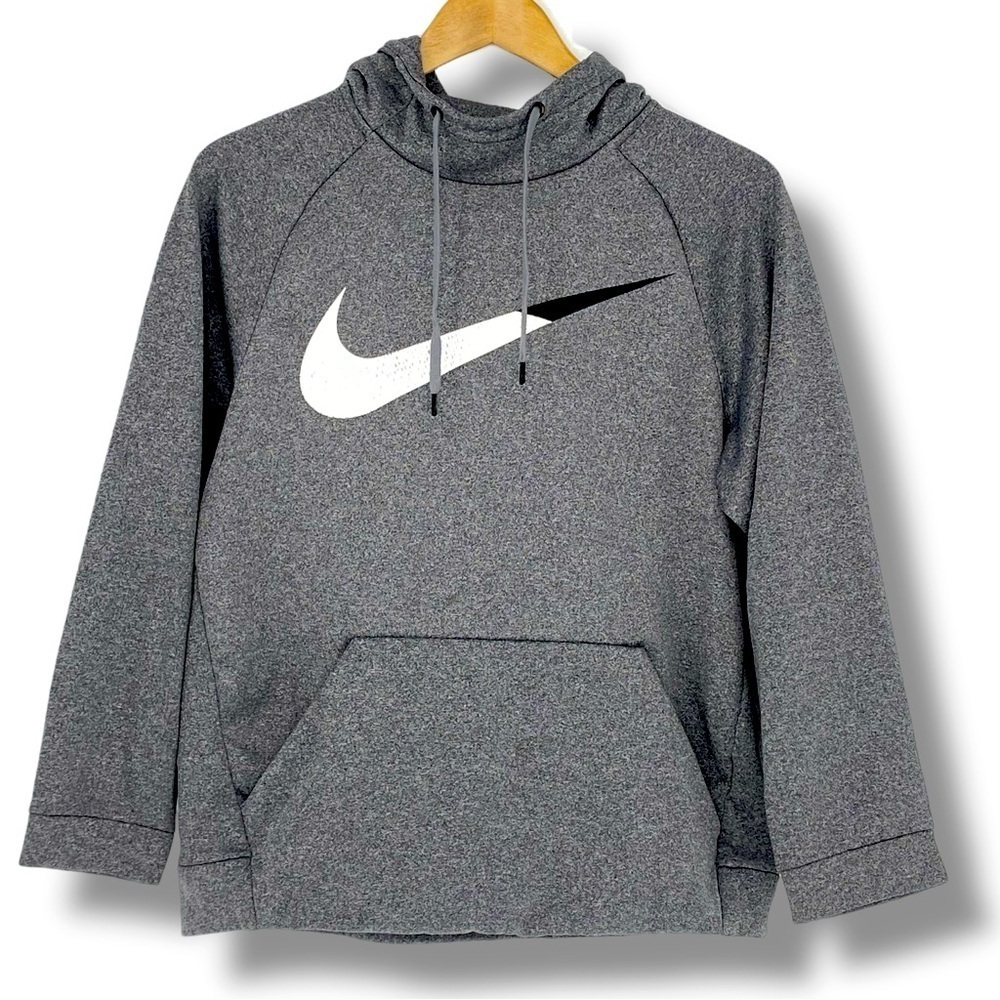 Nike Dri Fit Gray Long Sleeve Athletic Hoodie Men's size Small